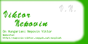 viktor nepovin business card